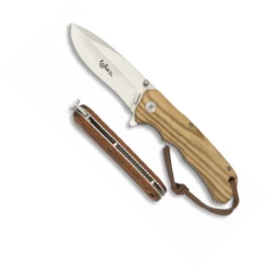 Couteau Pliant Bois Clair ALBAINOX 18013-A Lame Inox 9 Cm