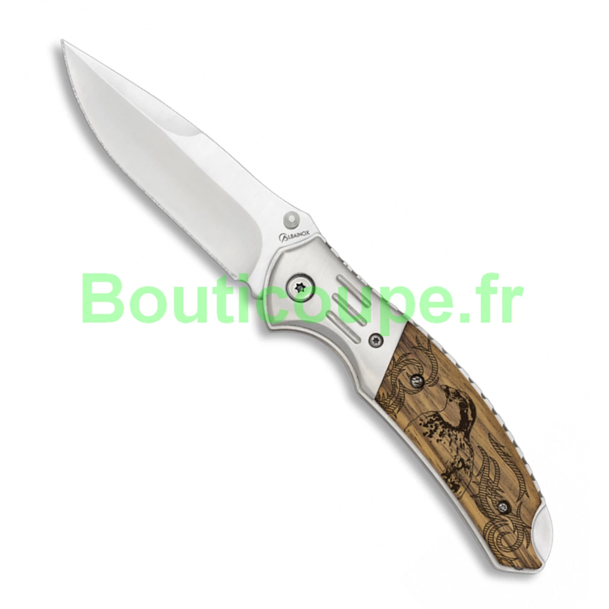 Couteau Pliant Chasse Albainox Lame 8.5 Cm Bois Zébra Décor Perdrix 3 Couteau Pliant Chasse Albainox Lame 8.5 Cm Bois Zébra Décor Perdrix