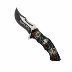 Couteau Albainox 18817 SKULL-ROSES Lame 8.5 Cm