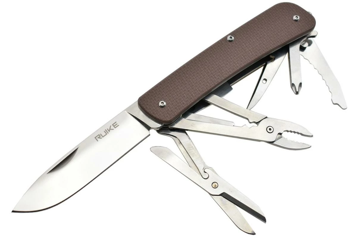 Couteau Multifonctions Ruike Criterion L41N Marron 3 Couteau Multifonctions Ruike Criterion L41N Marron