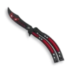 Couteau Papillon RED EAGLE 02197 Rouge/noir -BOUTICOUPE Soldes Couteau papillon RED EAGLE 02197 rouge noir zoom