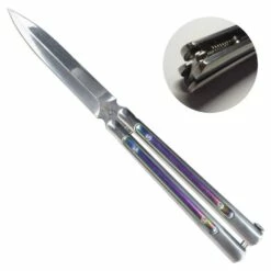 Couteau Papillon SCK-CW-080 Irisé Lame 10 Cm