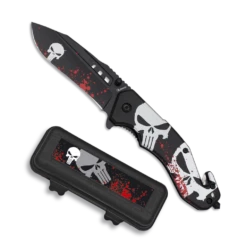 Couteau Pliant Tactique Albainox 18683 SKULL Lame 8.5 Cm