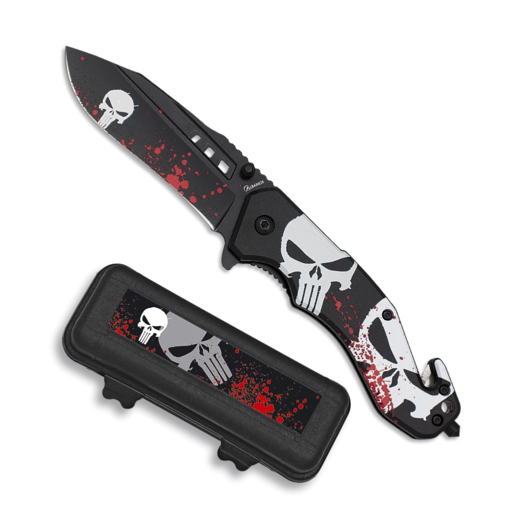 Couteau Pliant Tactique Albainox 18683 SKULL Lame 8.5 Cm 3 Couteau Pliant Tactique Albainox 18683 SKULL Lame 8.5 Cm