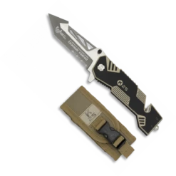 Couteau Pliant Tactique K25 Automatique 19944-A Lame Tanto 8.5 Cm