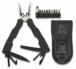 Pince Multifonction K25 17 Cm Noir Avec Set D'embouts à Visser