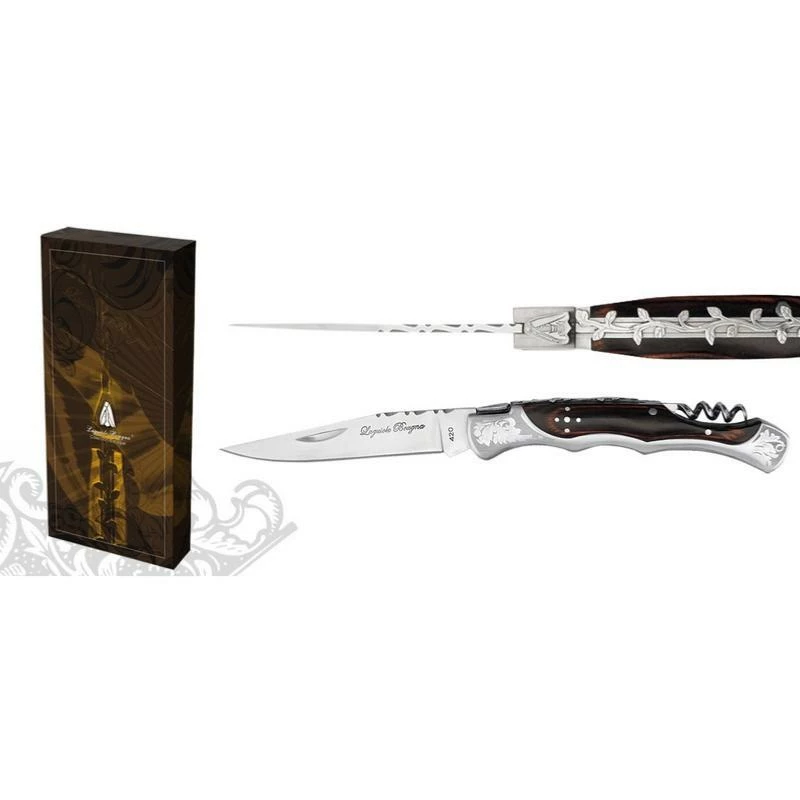 Couteau Laguiole Bougna 4171 Collection Baroque Lame 10.5 Cm Avec Tire-bouchon 3 Couteau Laguiole Bougna 4171 Collection Baroque Lame 10.5 Cm Avec Tire-bouchon