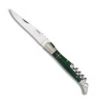 Couteau Pliant LAGUIOLE 10660 Mikarta Vert Lame 9.5 Cm Avec Tire-bouchon -BOUTICOUPE Soldes couteau laguiole tire bouchon 10660 zx1200
