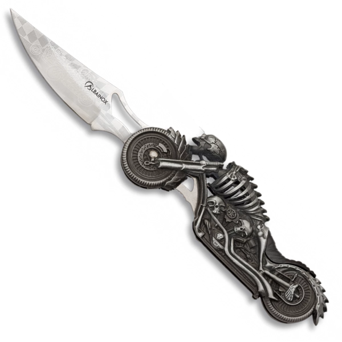 Couteau Pliant Albainox Moto SKELETON 18063 Lame 8.5 Cm 3 Couteau Pliant Albainox Moto SKELETON 18063 Lame 8.5 Cm